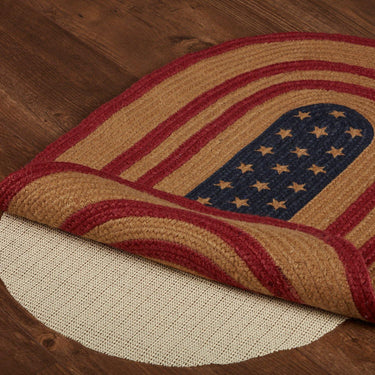 Liberty Stars Flag Jute Braided Rug Oval 20